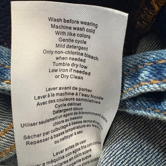 Indigo Blue Womens Distressed Navy Denim Overalls Size L Stretchy Side Panels - Picture 4 of 13